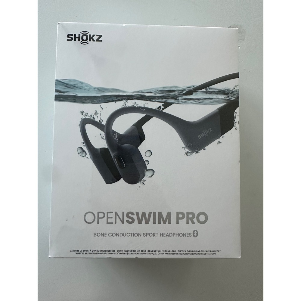 Shokz OpenSwim Pro Grey Bone Conduction Sport Headphones S710 Bluetooth MP3 32GB